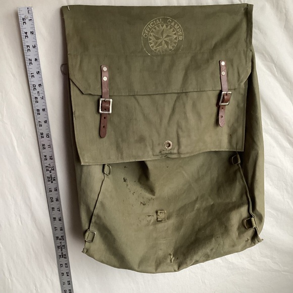 Vintage Boy Scouts Of America No 574 Yucca Pack Backpack Canvas Bag BSA Ruck - Picture 3 of 16